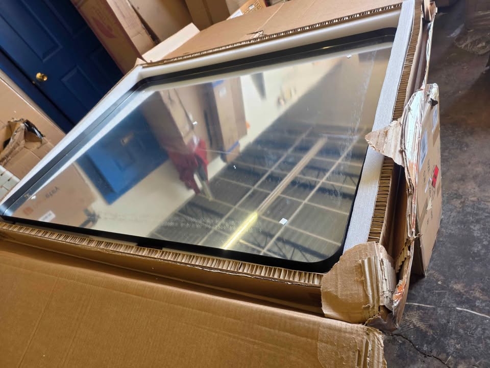 Black 36 in. W x 48 in. H Rectangle Vanity Mirror - Image 4