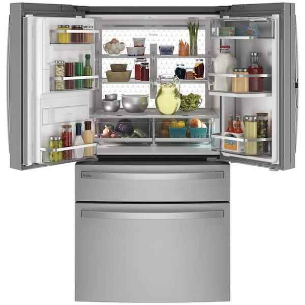 GE Profile 27.9 cu. ft. Smart 4-Door French Door Refrigerator with Door-in-Door in Fingerprint Resis - Image 2