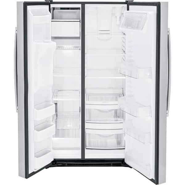GE 25.3 cu. ft. Side by Side Refrigerator in Fingerprint Resistant Stainless Steel, Standard Depth,