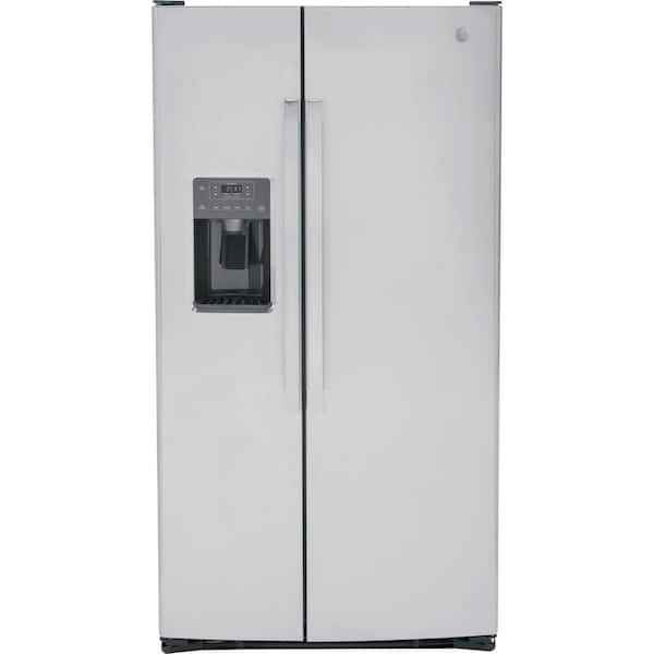 GE 25.3 cu. ft. Side by Side Refrigerator in Fingerprint Resistant Stainless Steel, Standard Depth, - Image 2