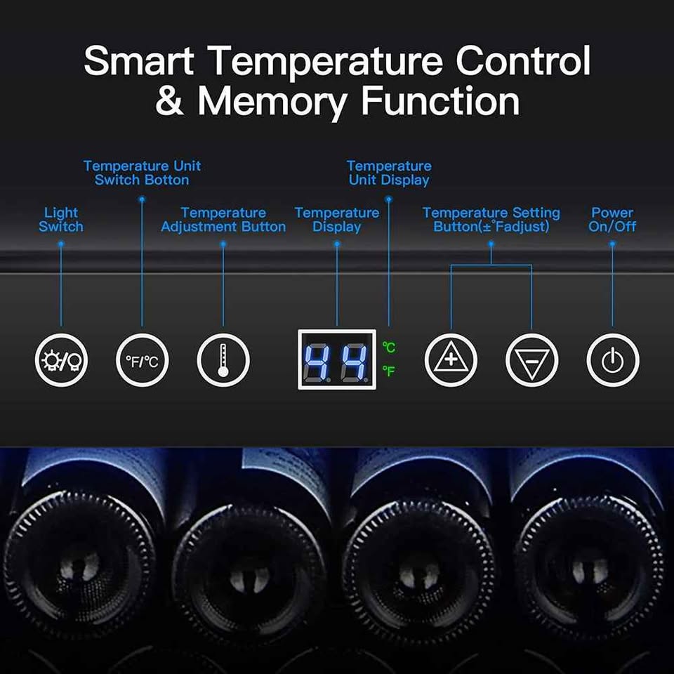 BODEGAcooler 24" Free Standing 154 Bottles Wine Cooler Single Zone - Image 2