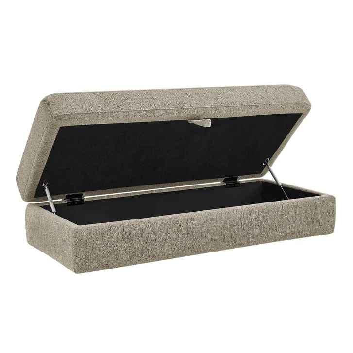 Thomasville Gilroy Fabric Oversized Storage Chair and Storage Ottoman ( Taupe ) - Image 5