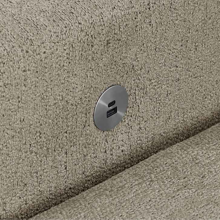 Thomasville Gilroy Fabric Oversized Storage Chair and Storage Ottoman ( Taupe ) - Image 6