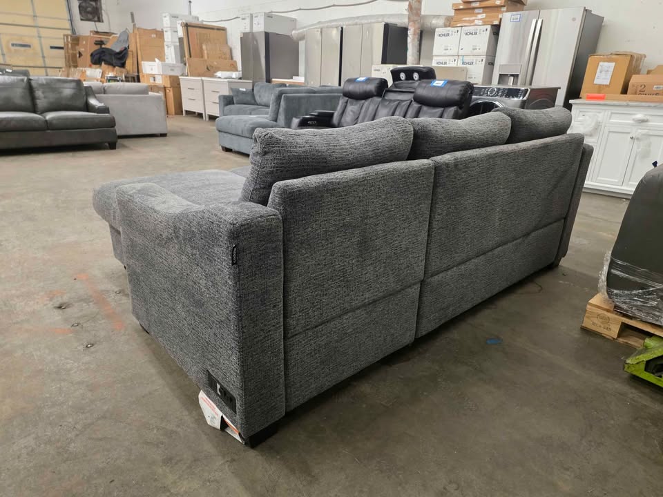 Coddle Aria Fabric Sleeper Sofa with Reversible Chaise and Storage, Gray - Image 8