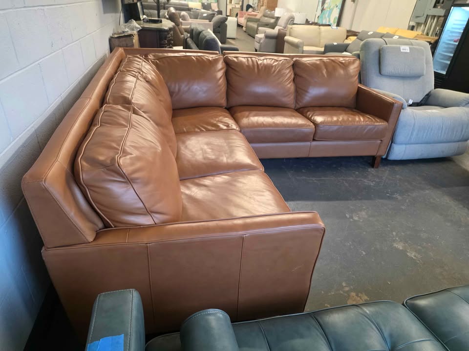 West Park Leather Sectional ( Retails $3700.00 ) - Image 6