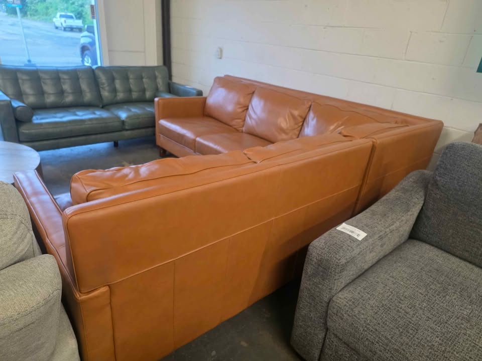 West Park Leather Sectional ( Retails $3700.00 ) - Image 8