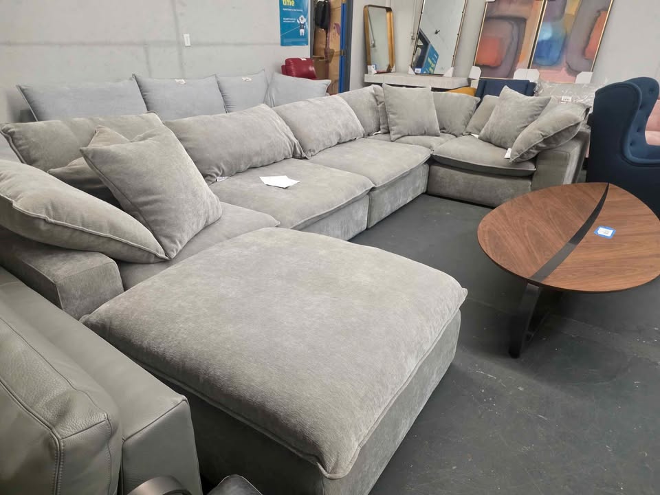 Sereen 6-piece Fabric Modular Sectional, Taupe - Image 5