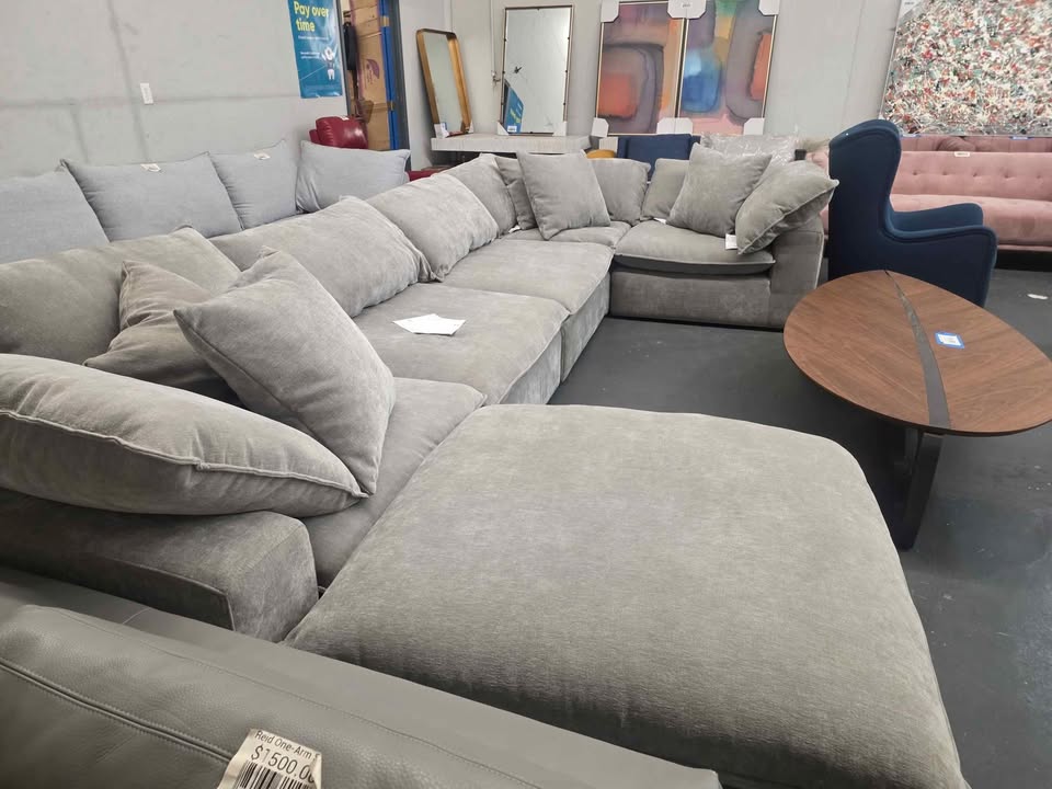 Sereen 6-piece Fabric Modular Sectional, Taupe - Image 7