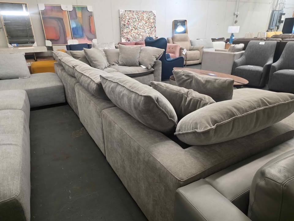 Sereen 6-piece Fabric Modular Sectional, Taupe - Image 8