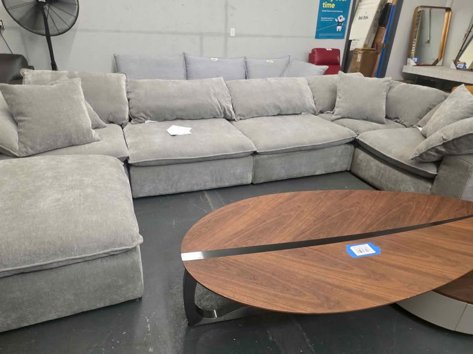 Sereen 6-piece Fabric Modular Sectional, Taupe - Image 9