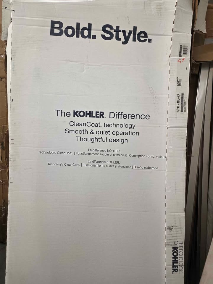Kohler K-27718-10L-CP Composed Moving Panel Glass and Hinges, Polished Chrome - Image 2