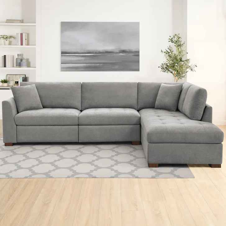 Thomasville Miles Fabric Sectional with Power Footrest - Image 3