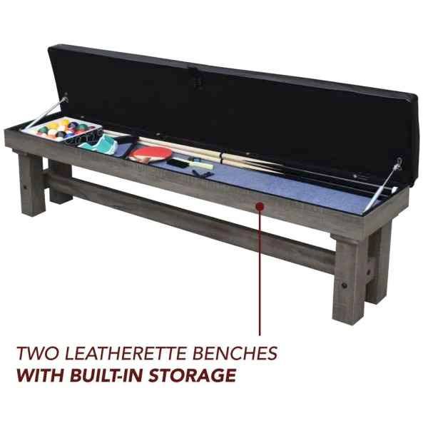 Bluewave Logan 7-Ft 3-In-1 Pool Table W/Benches - Image 4
