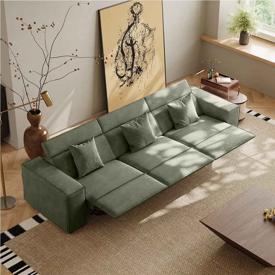 POVISON SMART Barrett-Power Reclining Sofa ( Dark Green ) Retails $2500.00 - Image 2
