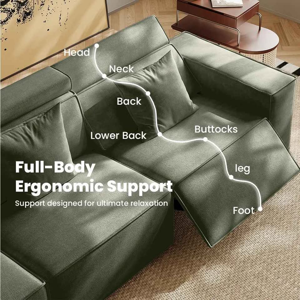 POVISON SMART Barrett-Power Reclining Sofa ( Dark Green ) Retails $2500.00 - Image 4