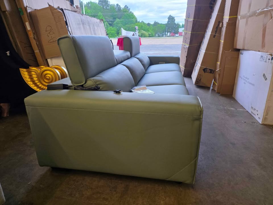 POVISON SMART Barrett-Power Reclining Sofa ( Dark Green ) Retails $2500.00 - Image 6