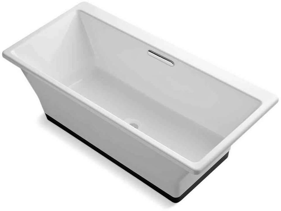 Kohler 819-F63-0 K- Reve 5.5Ft Freestanding Bath with Brilliant Ash Base, White