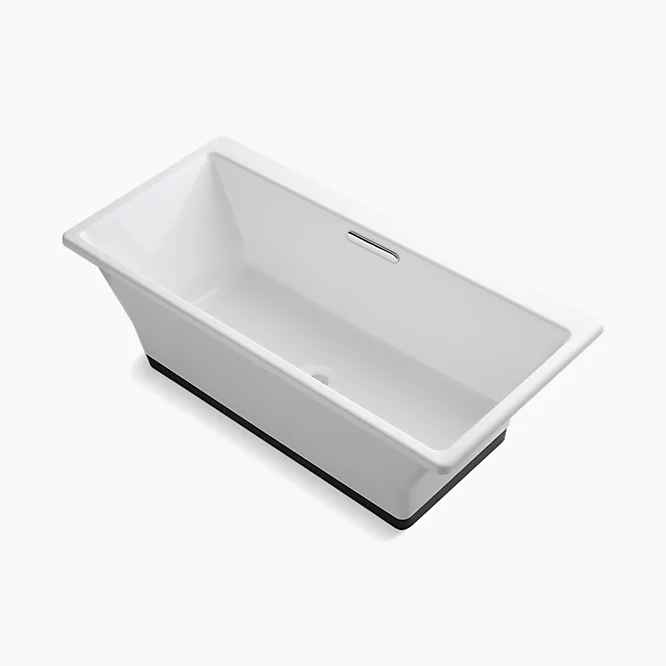 Kohler 819-F63-0 K- Reve 5.5Ft Freestanding Bath with Brilliant Ash Base, White - Image 2