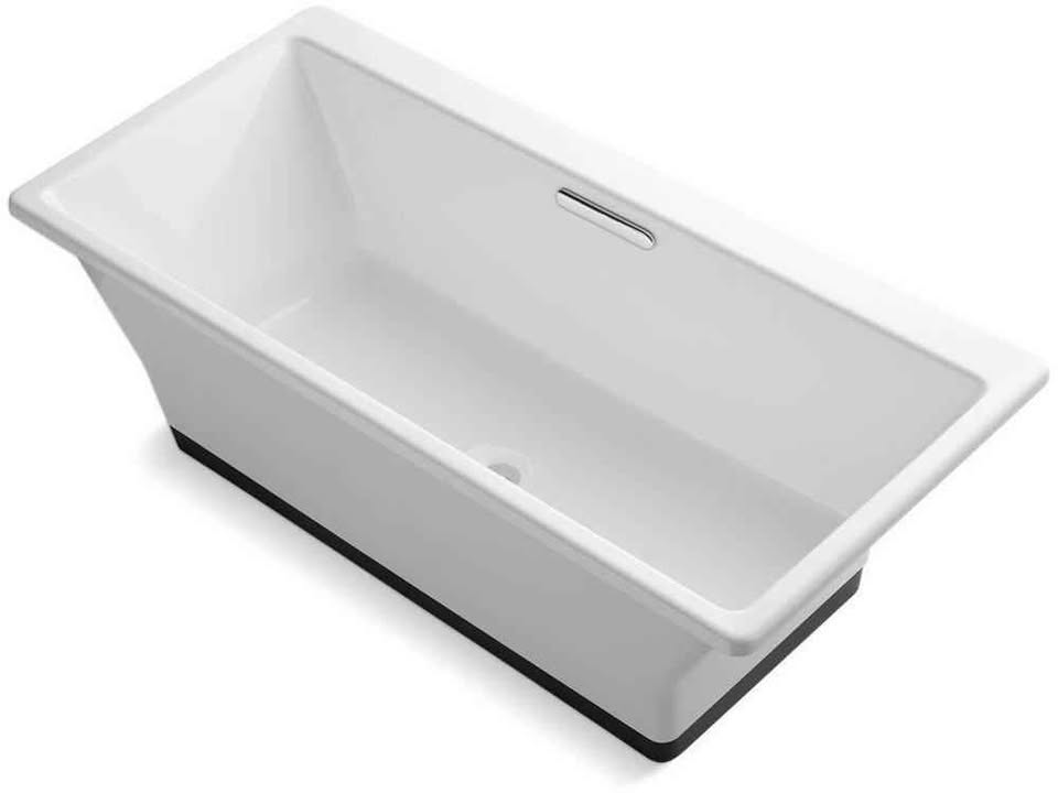 Kohler 819-F63-0 K- Reve 5.5Ft Freestanding Bath with Brilliant Ash Base, White - Image 3