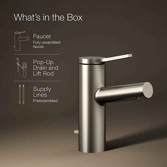 KOHLER Elate Single Hole Single-Handle 1.2 GPM Bathroom Faucet in Brushed Nickel - Image 6