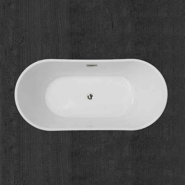 WOODBRIDGE 59" Freestanding Bathtub Contemporary Soaking Tub BTA1516 - Image 5