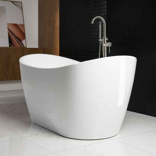 WOODBRIDGE 59" Freestanding Bathtub Contemporary Soaking Tub BTA1516 - Image 7