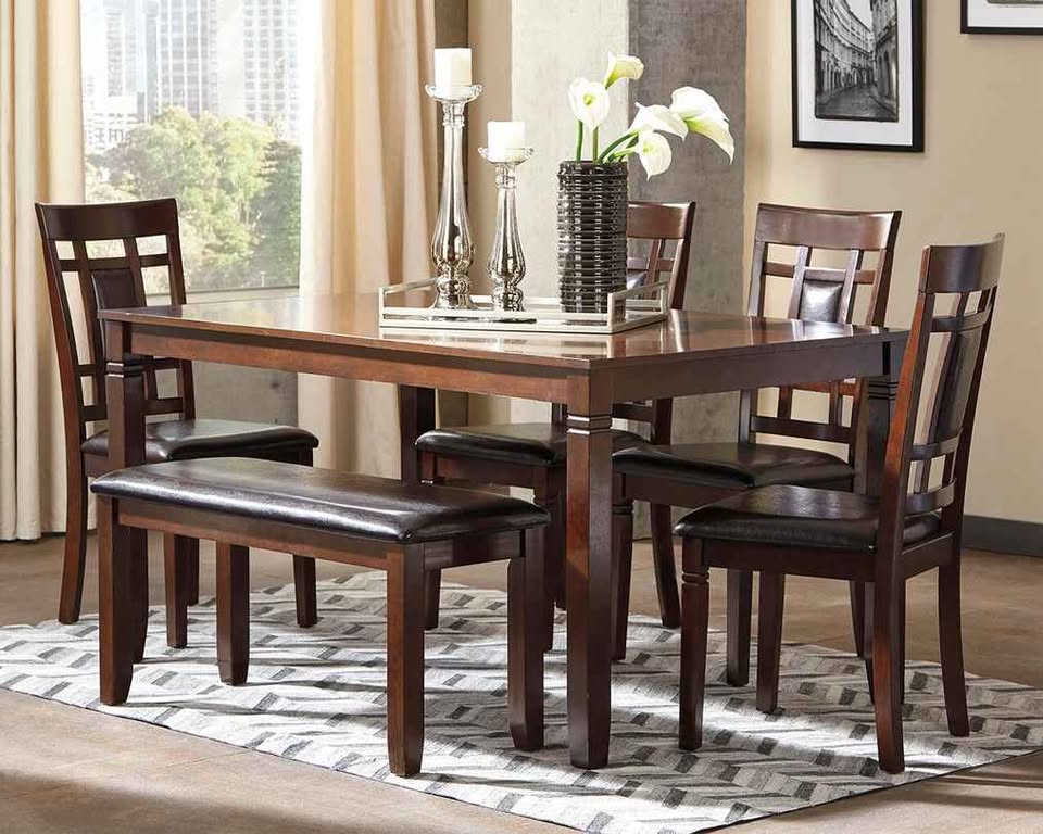 Bennox Dining Table and 4 Chairs and Bench - Image 2