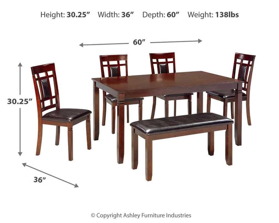 Bennox Dining Table and 4 Chairs and Bench - Image 5