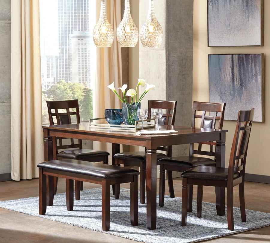 Bennox Dining Table and 4 Chairs and Bench - Image 6