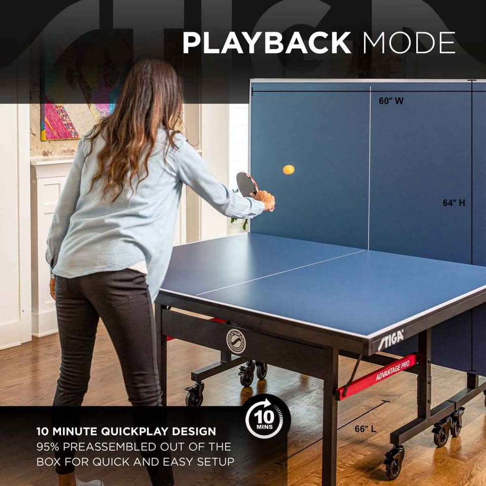 Stiga Advantage Pro Tournament-Quality Indoor Table Tennis / Ping Pong Table - Image 3