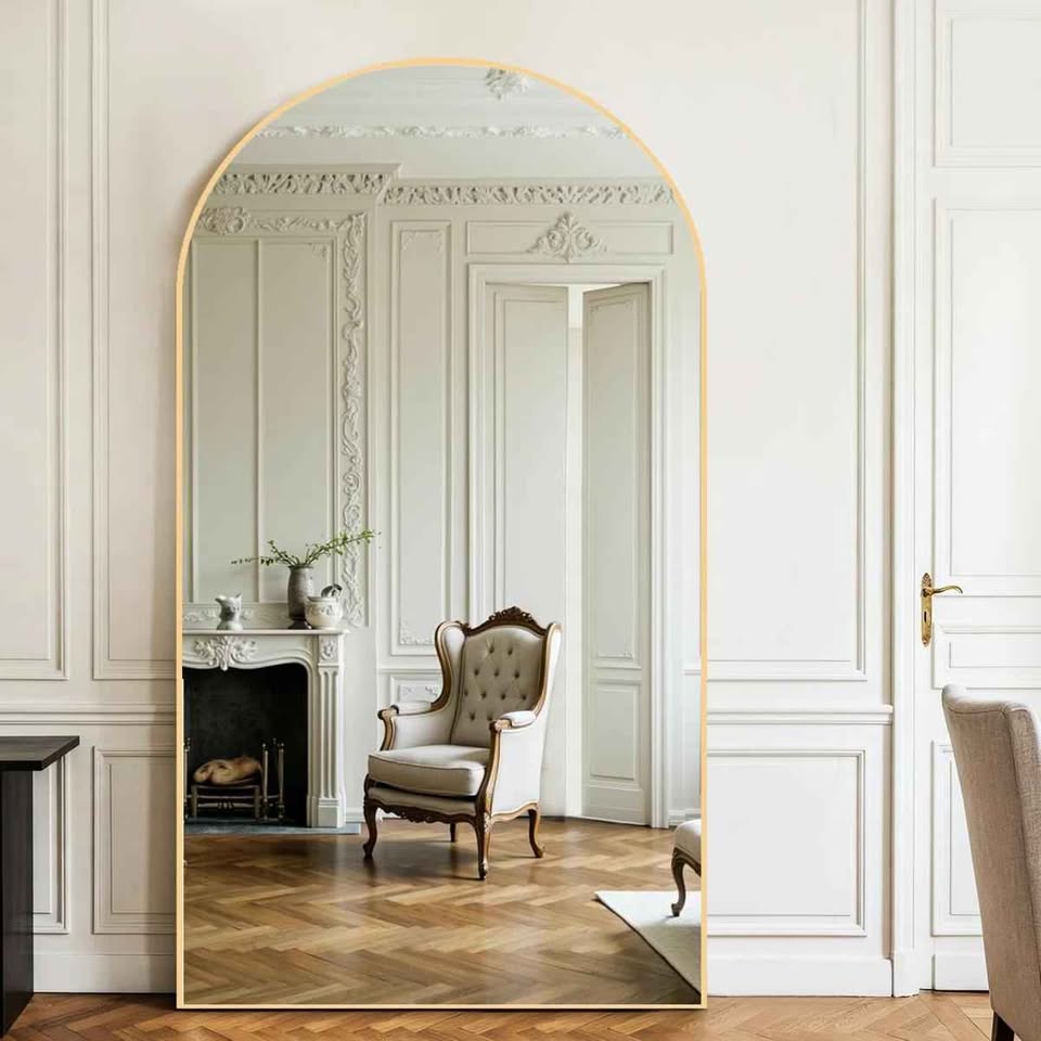 Large Oversized Arched Floor & Wall Mirror - Image 3