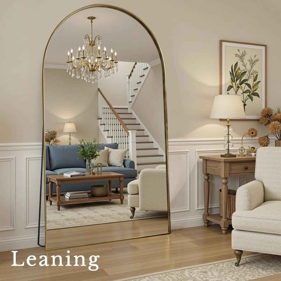Large Oversized Arched Floor & Wall Mirror - Image 6