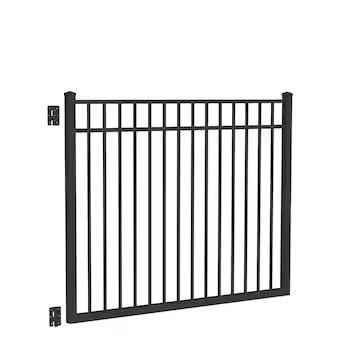 CATALYST New Haven 4-1/2-ft H x 6-ft W Black Aluminum Walk-thru Fence Gate - Image 2