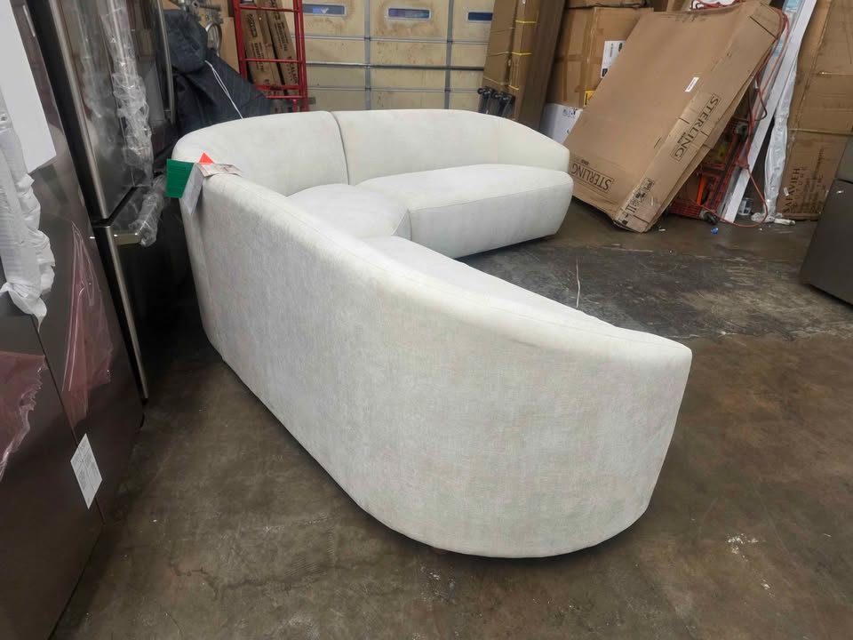 Dolen Curved Fabric Sectional ( Cream ) - Image 9
