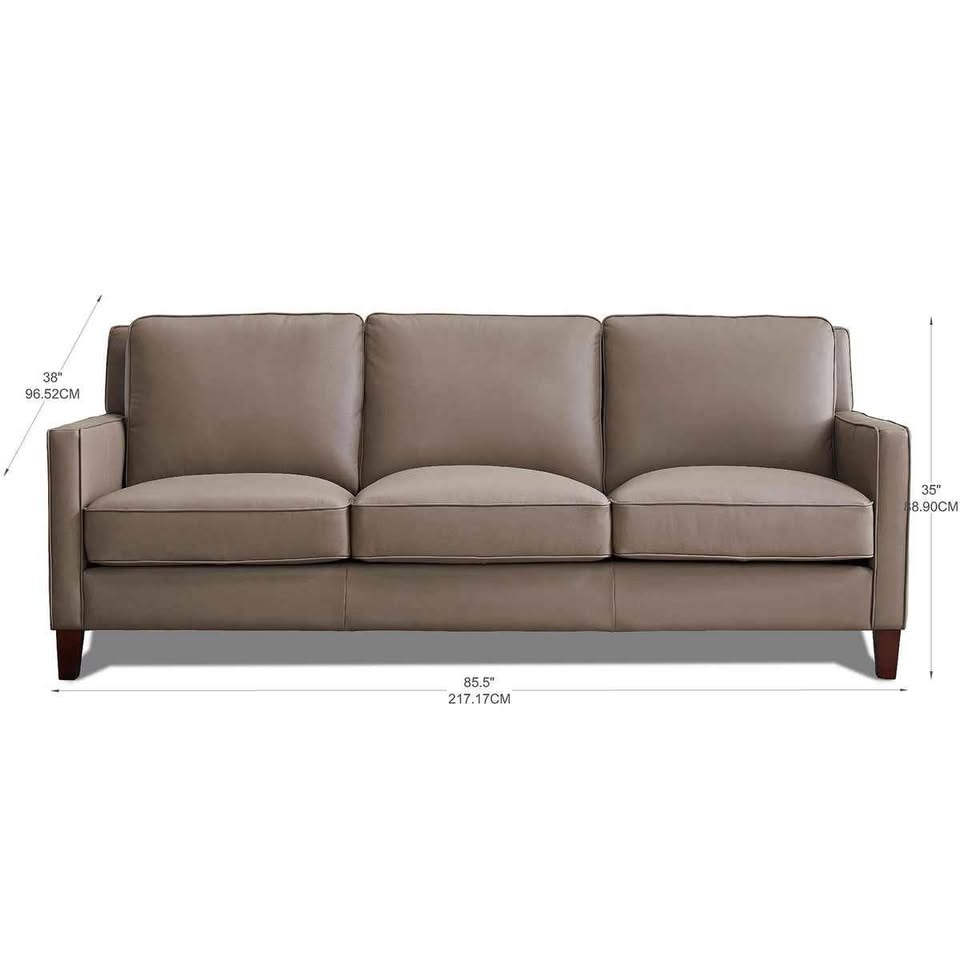 West Park 3-piece Leather Set ( Taupe ) ( Retails $4300.00 ) - Image 4