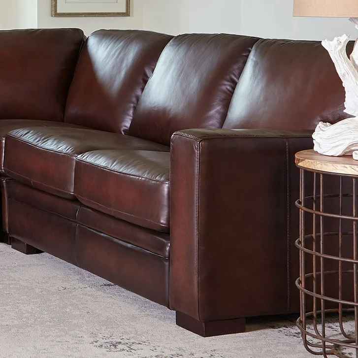 Luca 4-piece Top Grain Leather Sectional - Image 2