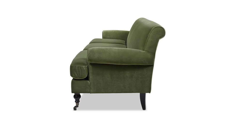 Alana 88" Lawson Three-Cushion Tight Back Sofa, Olive Green - Image 4