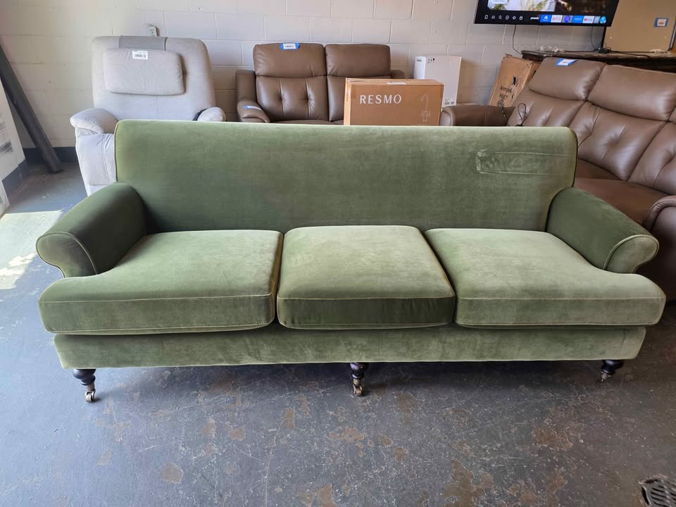 Alana 88" Lawson Three-Cushion Tight Back Sofa, Olive Green - Image 6