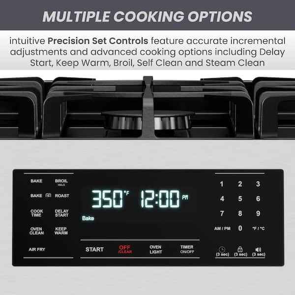 Kenmore 30 in. 4.8 cu. ft. 5 Burners Front-Control Gas Range in Stainless Steel with Air Fry - Image 6