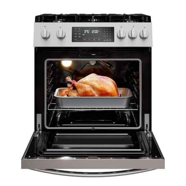 Kenmore 30 in. 4.8 cu. ft. 5 Burners Front-Control Gas Range in Stainless Steel with Air Fry - Image 7