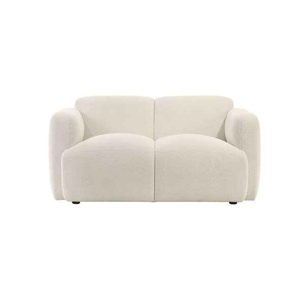 Armen Living Sierra 61 In. Ivory Loveseat in Boucle Fabric LCSE2IV - Image 2