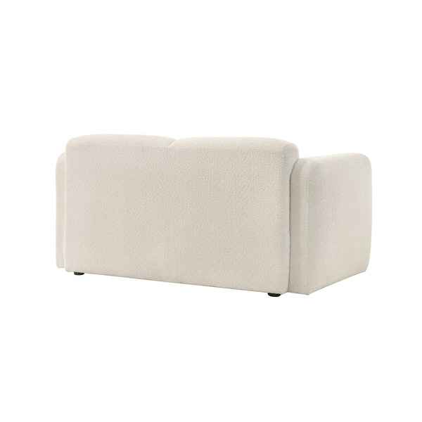 Armen Living Sierra 61 In. Ivory Loveseat in Boucle Fabric LCSE2IV - Image 3