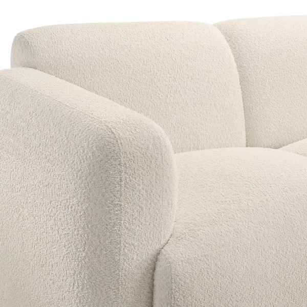 Armen Living Sierra 61 In. Ivory Loveseat in Boucle Fabric LCSE2IV - Image 4