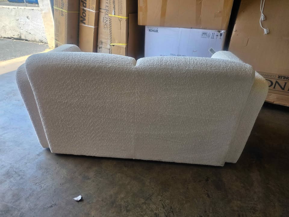 Armen Living Sierra 61 In. Ivory Loveseat in Boucle Fabric LCSE2IV - Image 8