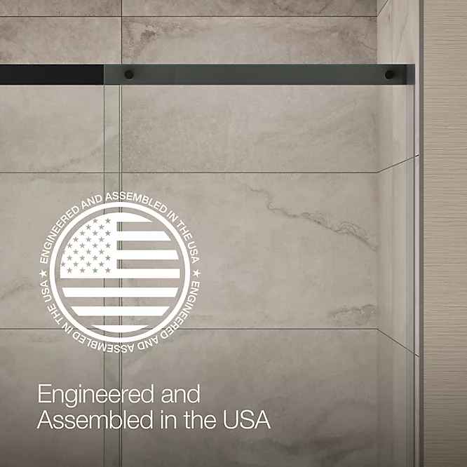 Prone 56-1/4"-59-5/8" W x 75-1/2" H sliding shower door with 5/16"-thick Crystal Clear glass - Image 6