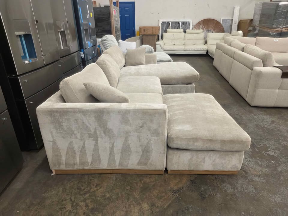 Henredon Caley Reversible Sofa Chaise with Ottoman - Image 6