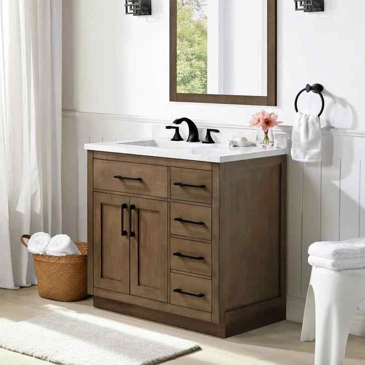 OVE Decors Alonso 36" Bath Vanity in Brown