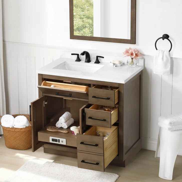 OVE Decors Alonso 36" Bath Vanity in Brown - Image 2