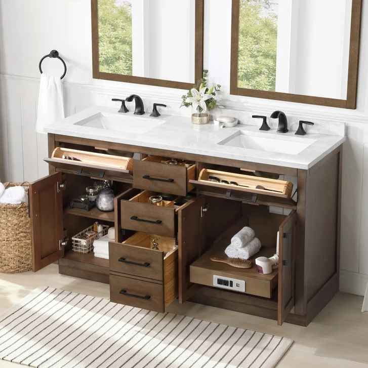OVE Decors Alonso 60" Bath Vanity in Brown - Image 2