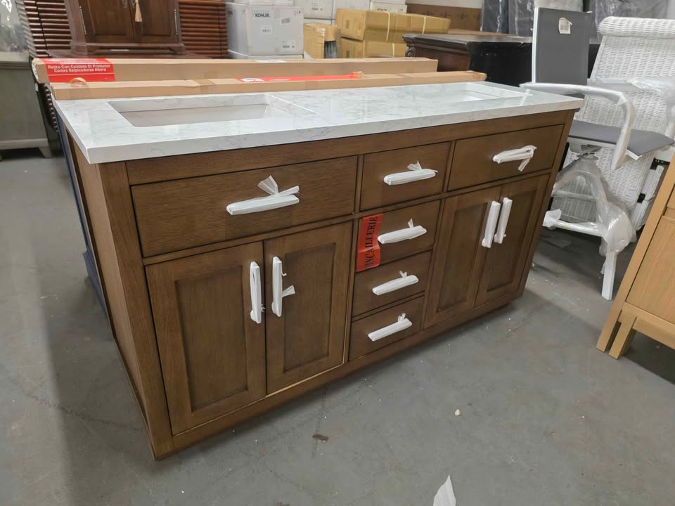 OVE Decors Alonso 60" Bath Vanity in Brown - Image 6